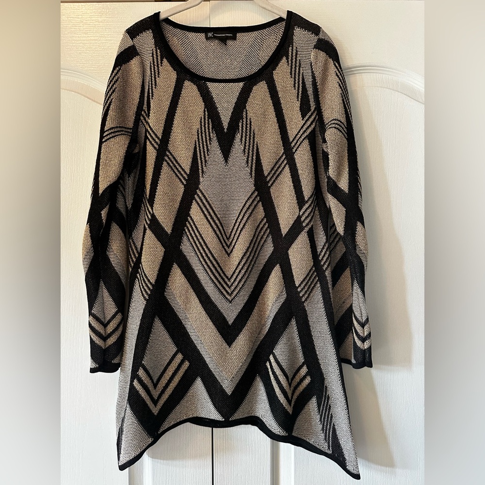 INC International Concepts Black, Gold, Silver, Knit Top